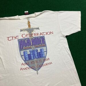 Vintage Highlander Shirt Mens 1998 Christopher Lambert Convention Promo 90s USA